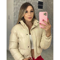 Jaqueta Pufer De Couro Feminina